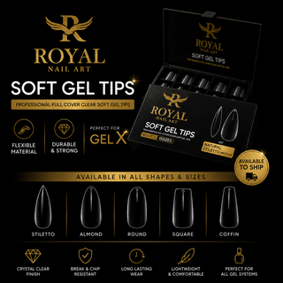 Royal Natural Round Long Soft Gel Tip